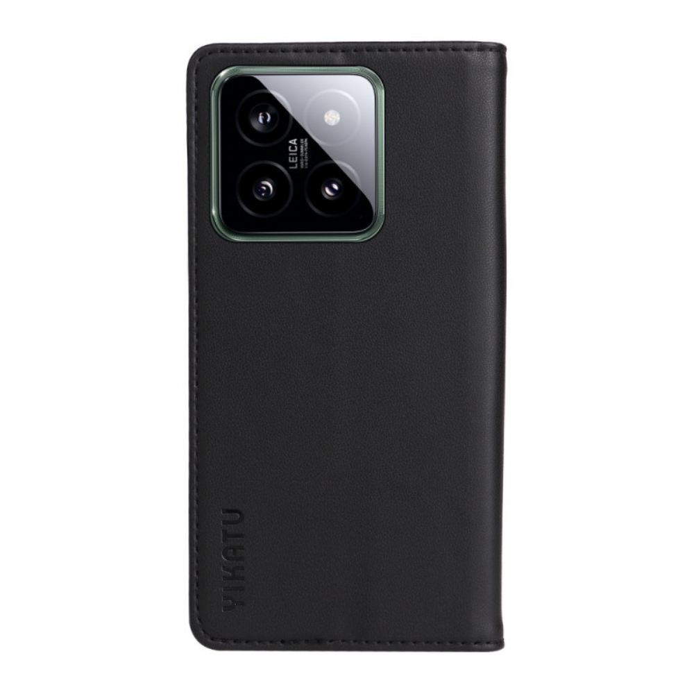 Kožené Pouzdro Folio Xiaomi 14 Yikatu