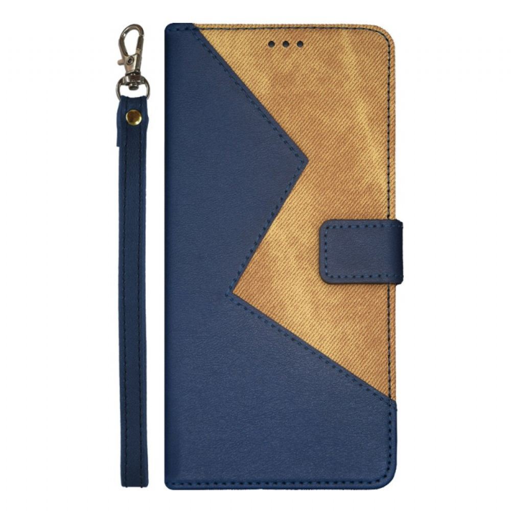 Kožený Kryt Na Xiaomi 14 Dvoubarevný Idewei