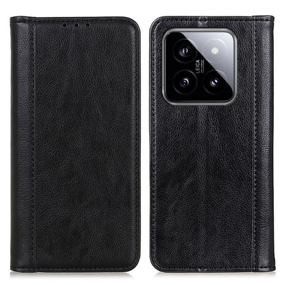 Kožený Kryt Na Xiaomi 14 Litchi Štípaná Kůže
