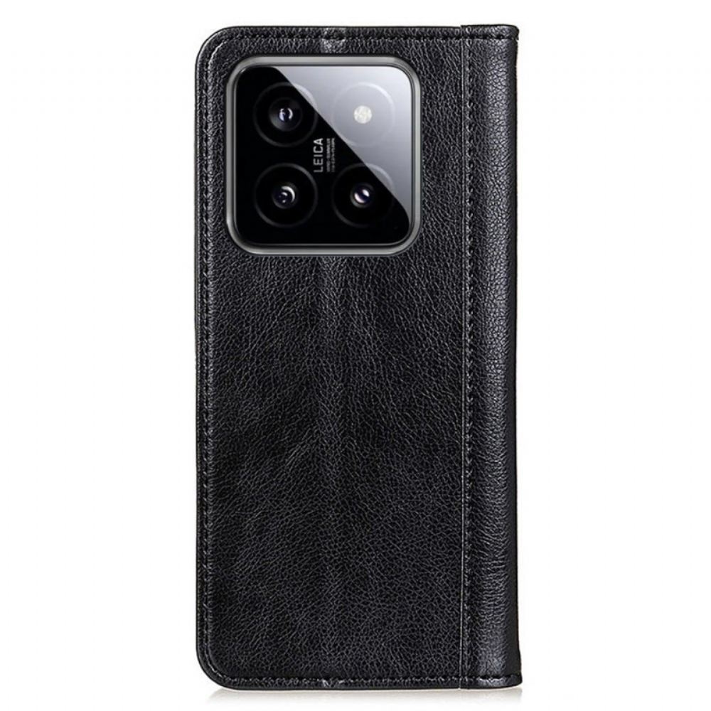 Kožený Kryt Na Xiaomi 14 Litchi Štípaná Kůže