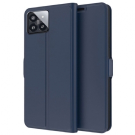 Kožený Kryt Na Xiaomi 14 Velmi Jemné