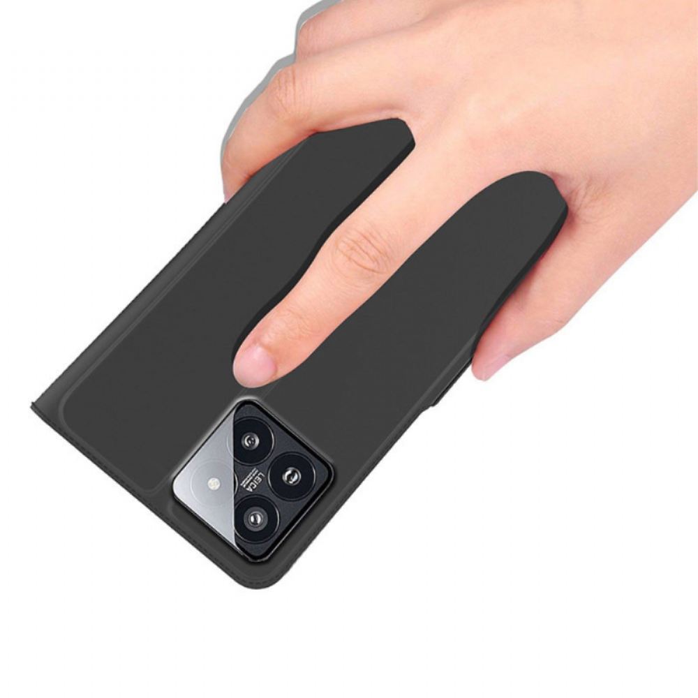 Kožený Kryt Na Xiaomi 14 Velmi Jemné
