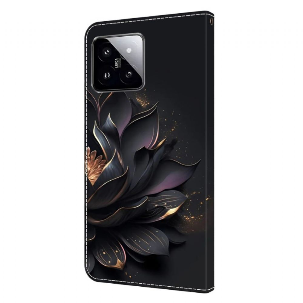 Kožený Kryt Xiaomi 14 Fialový Lotos