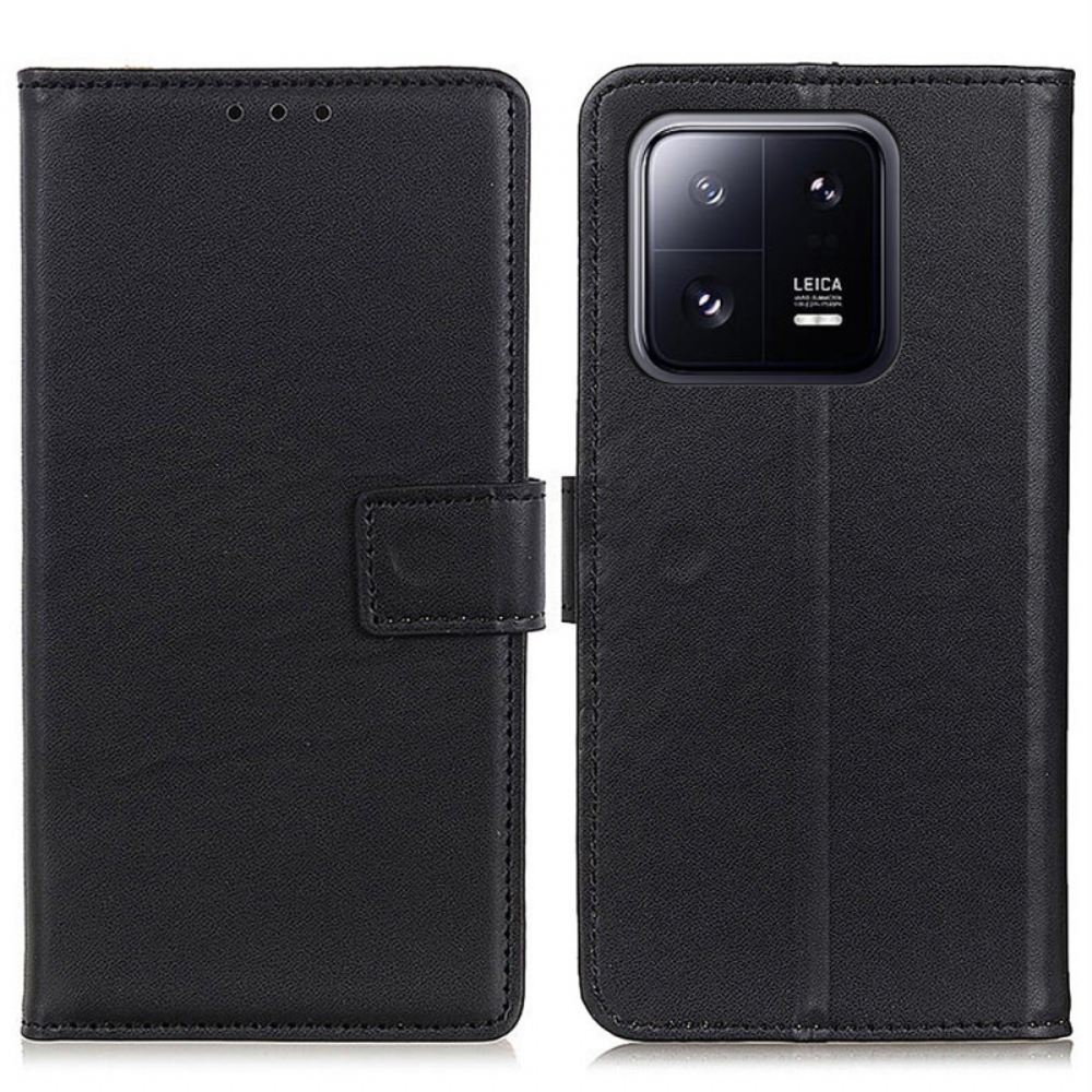 Kožený Kryt Xiaomi 14 Jednoduchá Umělá Kůže