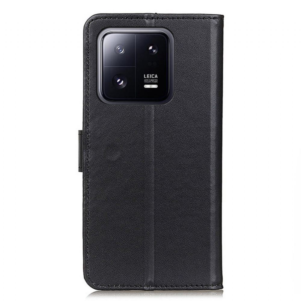 Kožený Kryt Xiaomi 14 Jednoduchá Umělá Kůže