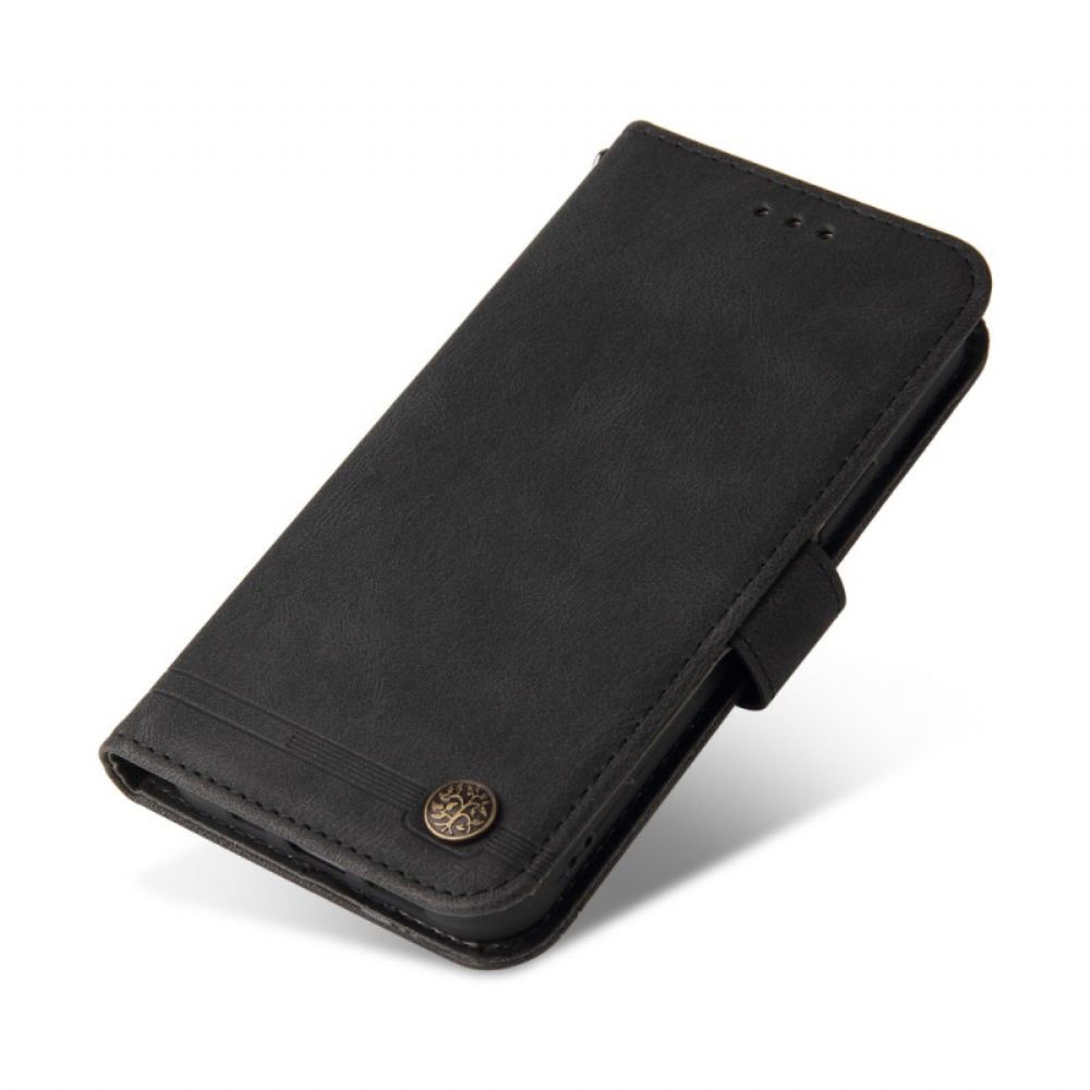 Kožený Kryt Xiaomi 14 Nýt A Popruh