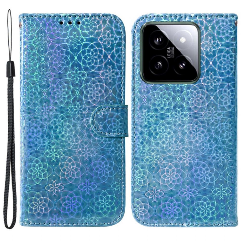 Kožený Kryt Xiaomi 14 Strappy Disco Style