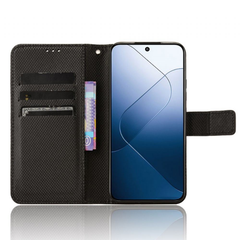 Kožený Kryt Xiaomi 14 Tečkovaná Textura