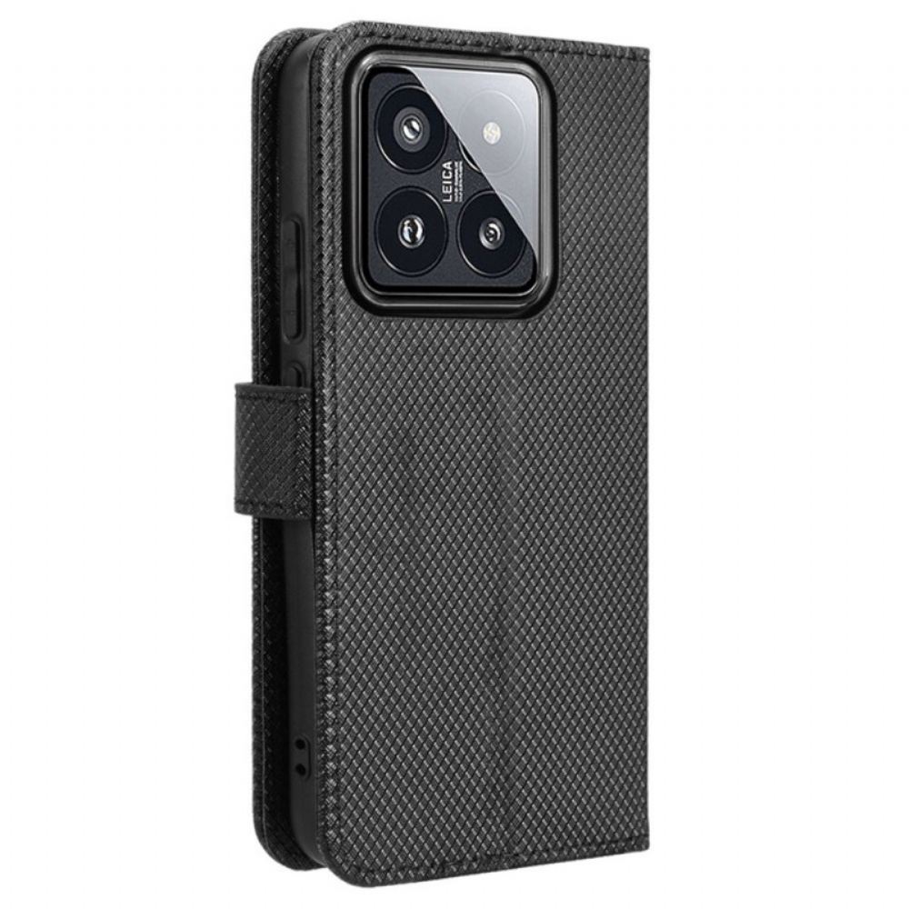 Kožený Kryt Xiaomi 14 Tečkovaná Textura