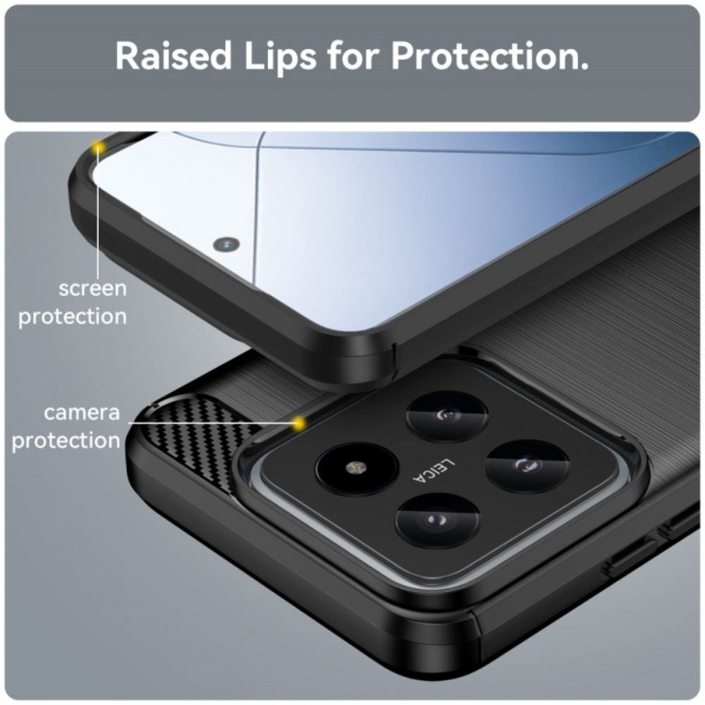 Kryt Xiaomi 14 Kryty Na Mobil Uhlíkové Vlákno