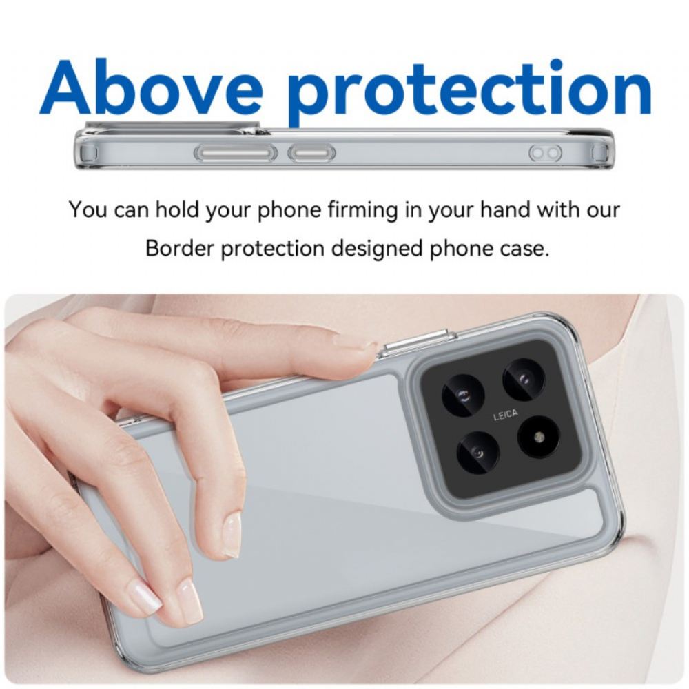 Kryt Xiaomi 14 Průhledná Galvanicky Pokovená Tlačítka