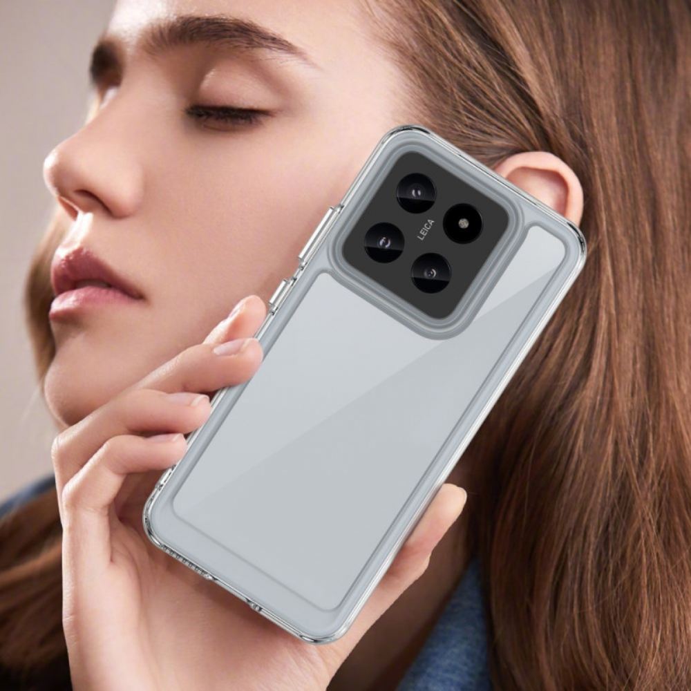Kryt Xiaomi 14 Průhledná Galvanicky Pokovená Tlačítka