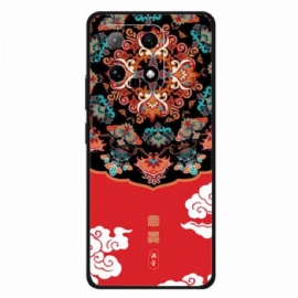 Kryt Xiaomi 14 S Tiskem Etnického Vzoru - Bohatství / Červená