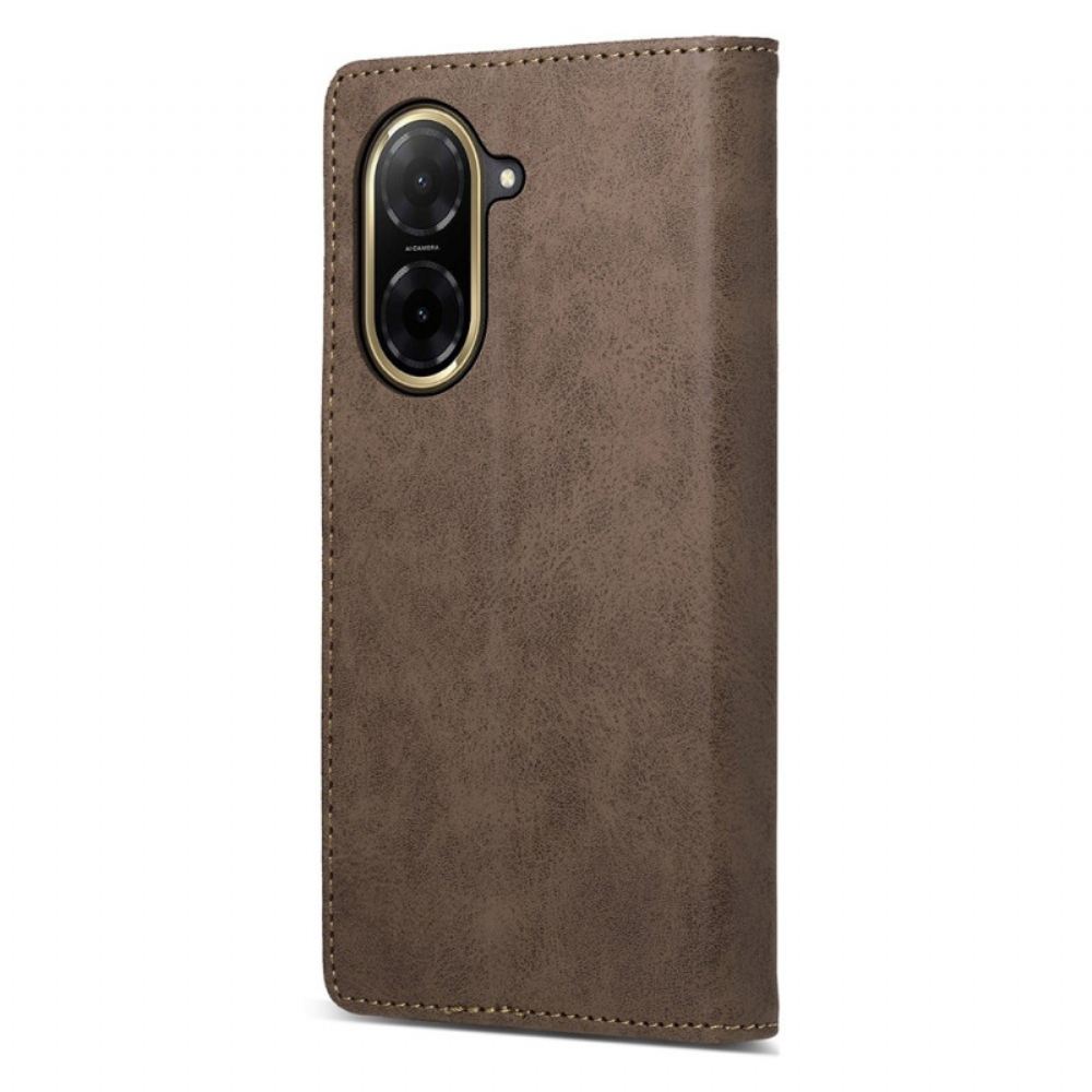 Kožené Pouzdro Folio Poco C71 Hnědá Umělá Kůže