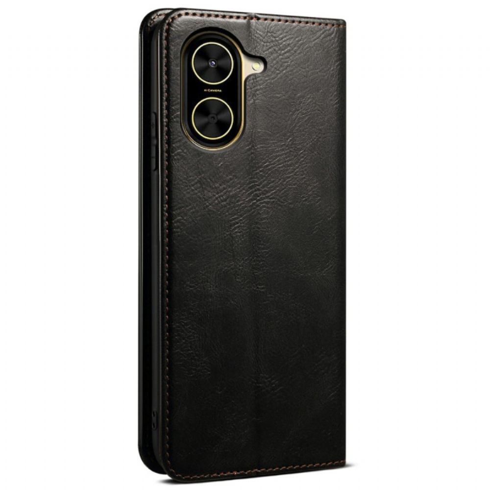 Kožené Pouzdro Folio Poco C71 Voskovaná Umělá Kůže