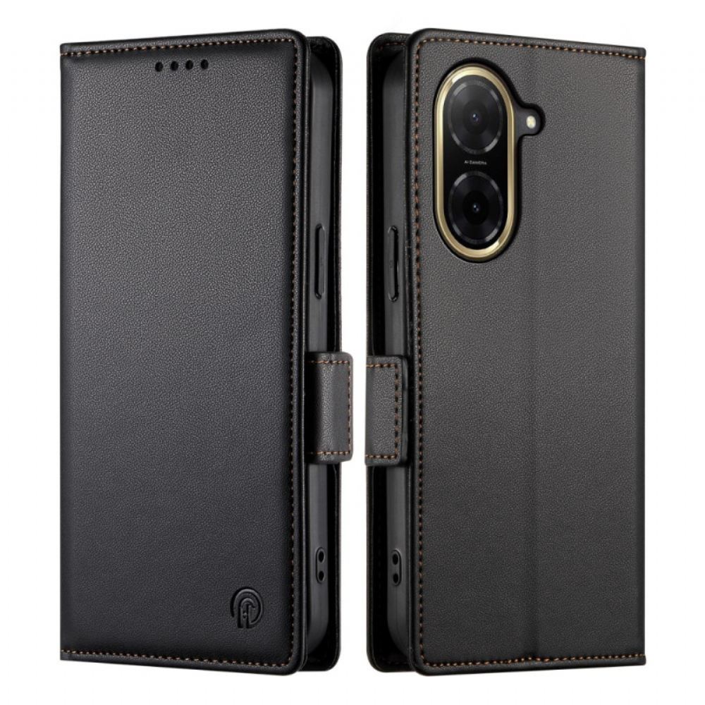 Kožený Kryt Na Poco C71 Dvojitá Spona Finesse