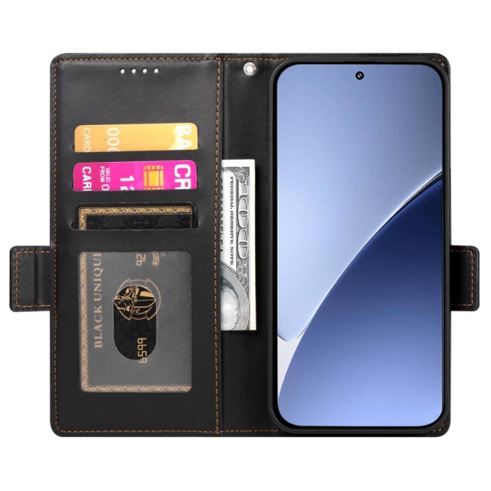 Kožený Kryt Na Poco C71 Dvojitá Spona Finesse