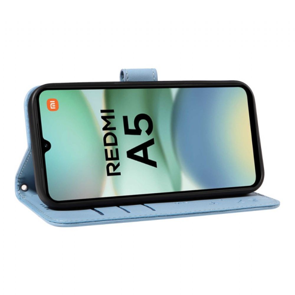 Kožený Kryt Na Poco C71 Potisk Pampelišek S Popruhem