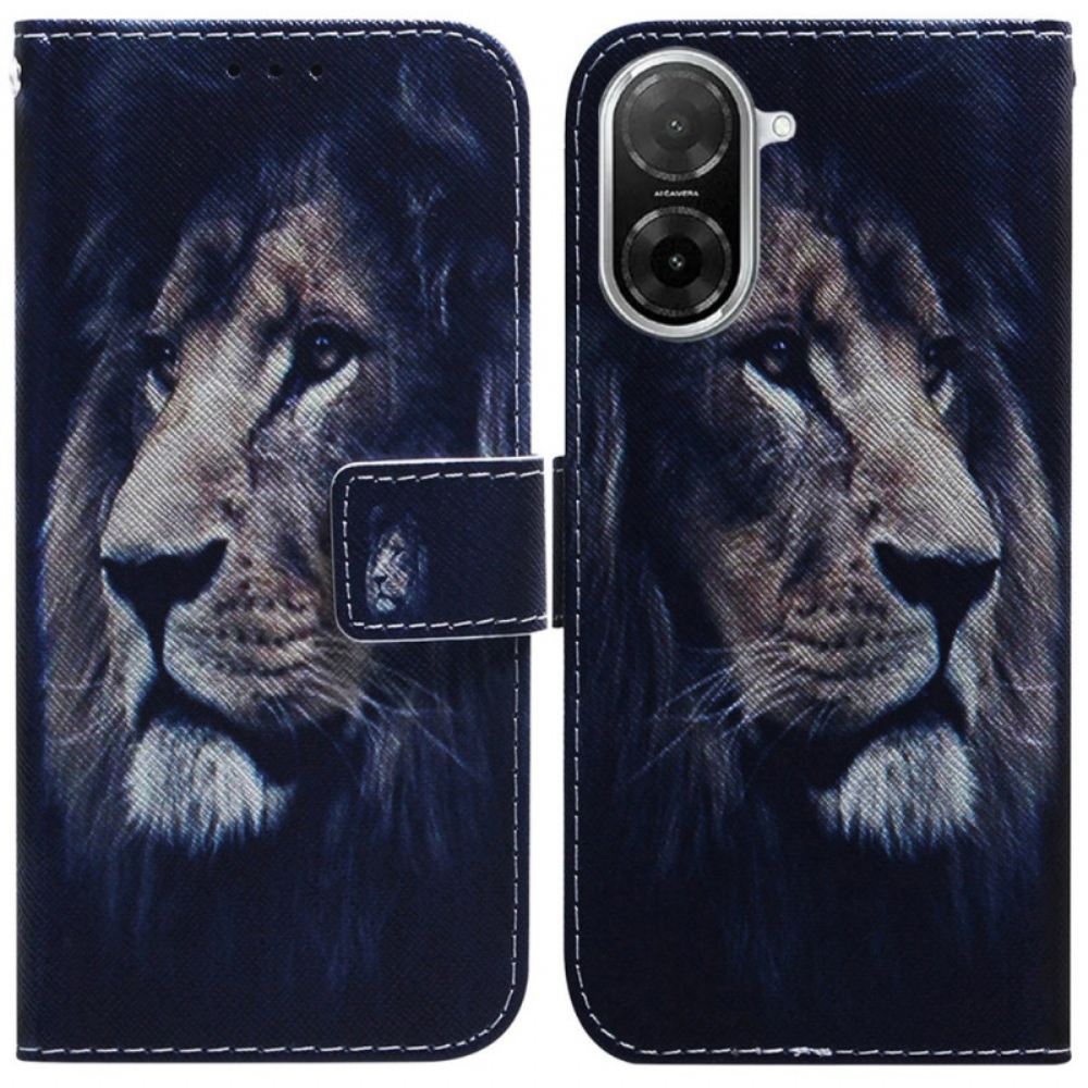 Kožený Kryt Na Poco C71 Snící Lev