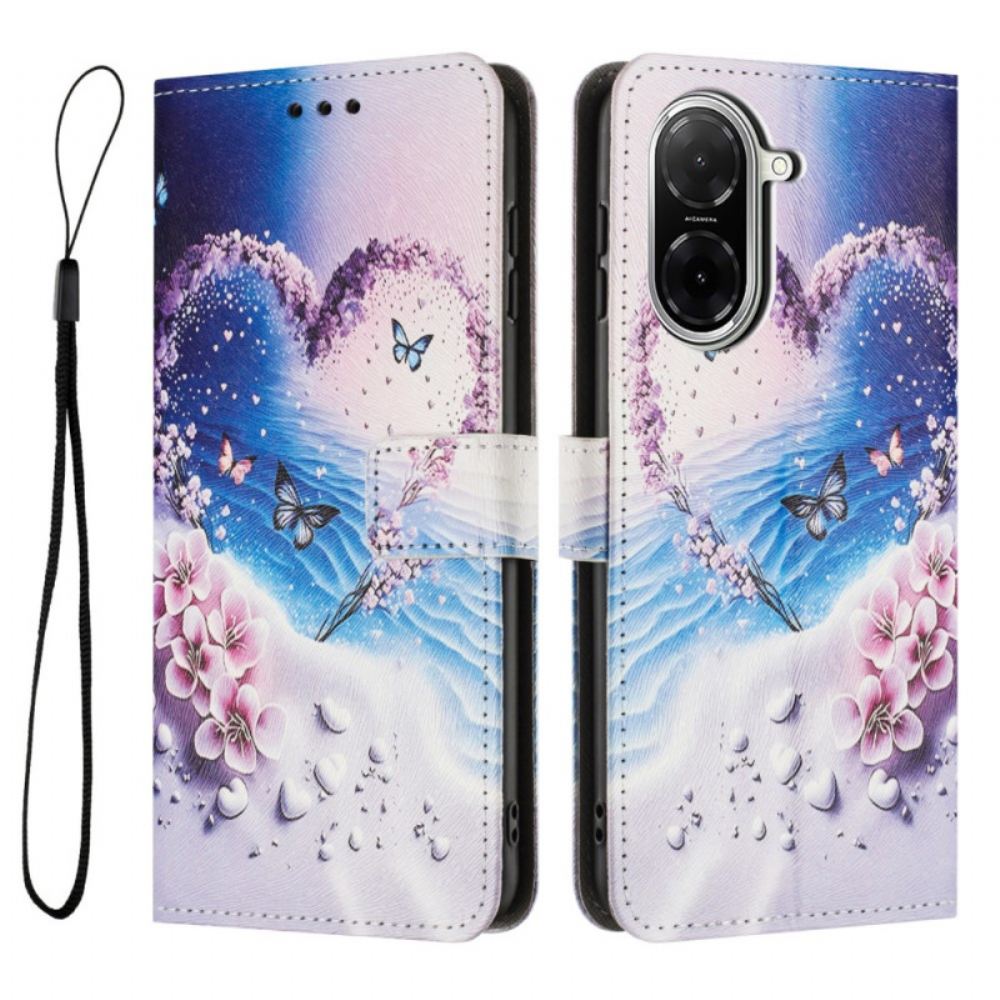 Kožený Kryt Na Poco C71 Srdce