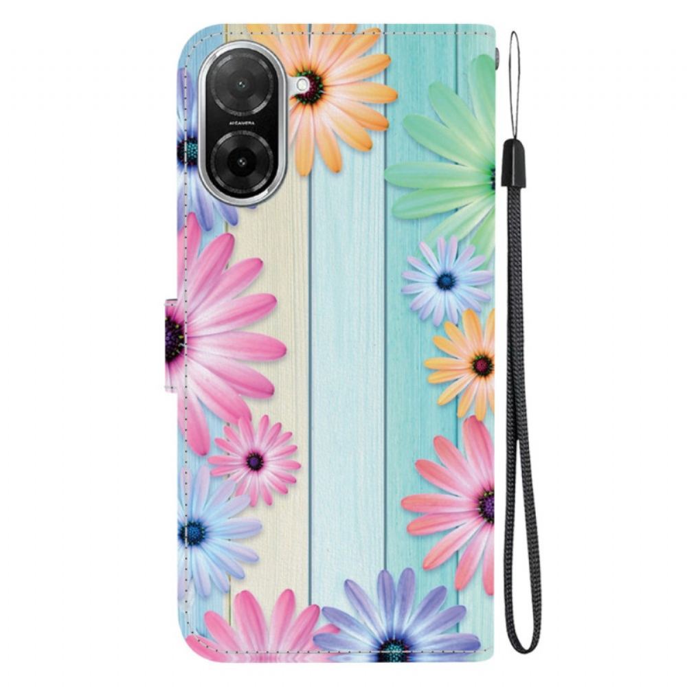 Kožený Kryt Poco C71 Barevné Slunečnice