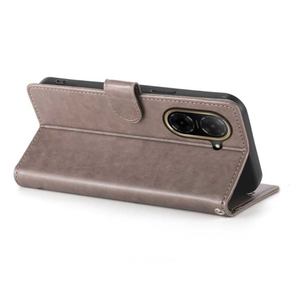 Kožený Kryt Poco C71 Květinový Vzor