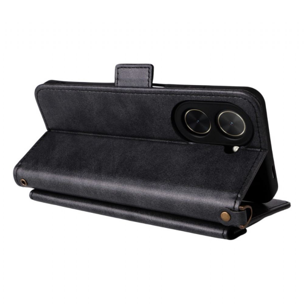 Kožený Kryt Poco C71 Peněženka Přes Rameno