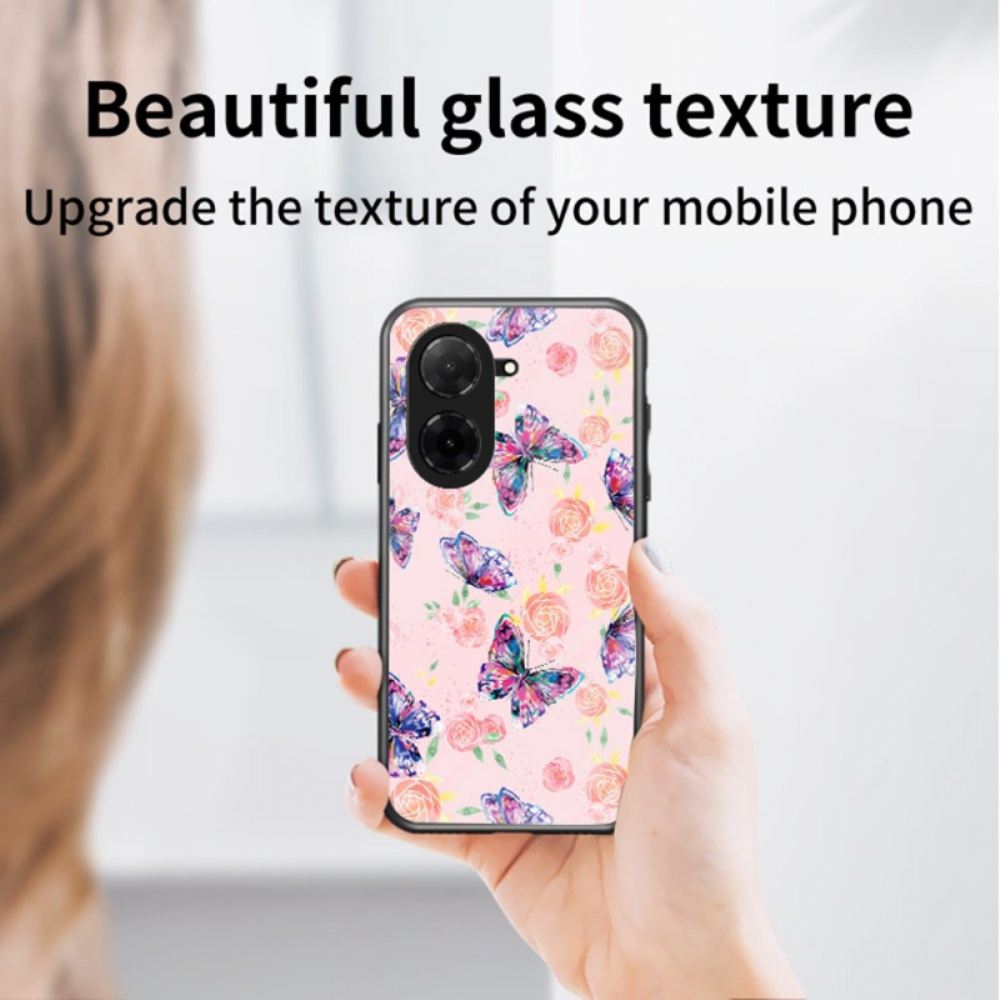 Kryt Poco C71 Kryty Na Mobil Tvrzené Sklo S Motýlím Vzorem