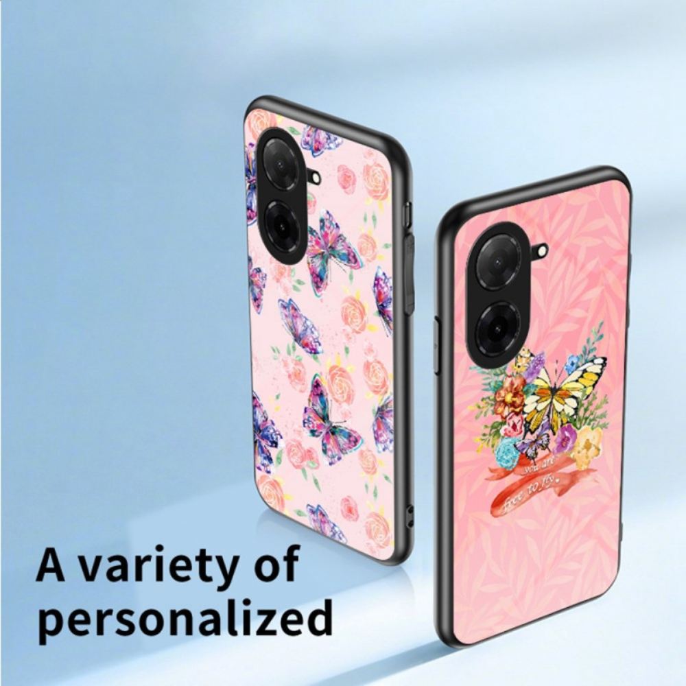 Kryt Poco C71 Kryty Na Mobil Tvrzené Sklo S Motýlím Vzorem