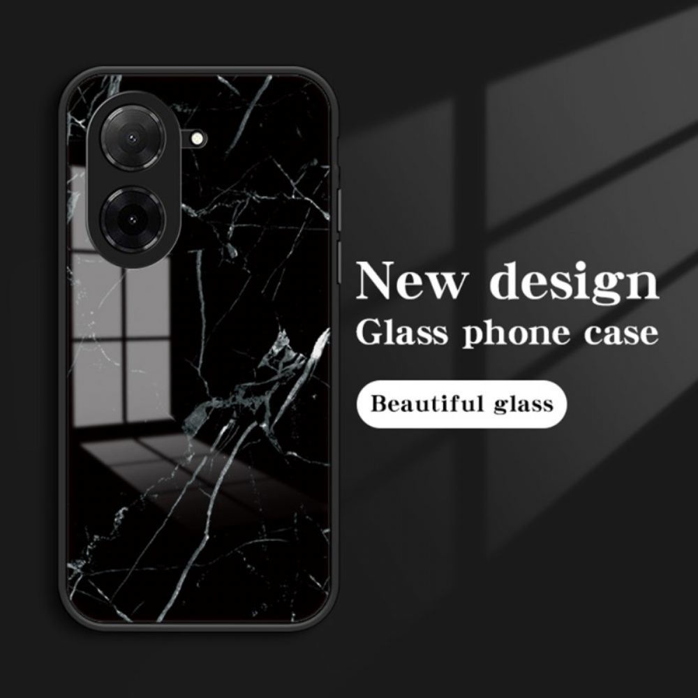 Kryt Poco C71 Mramorové Tvrzené Sklo