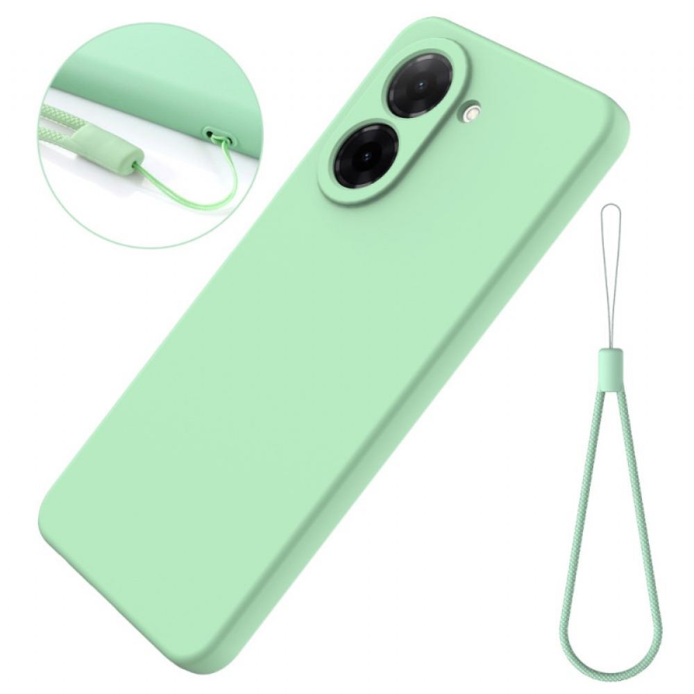 Kryt Poco C71 Tekutý Silikon Se Šňůrkou