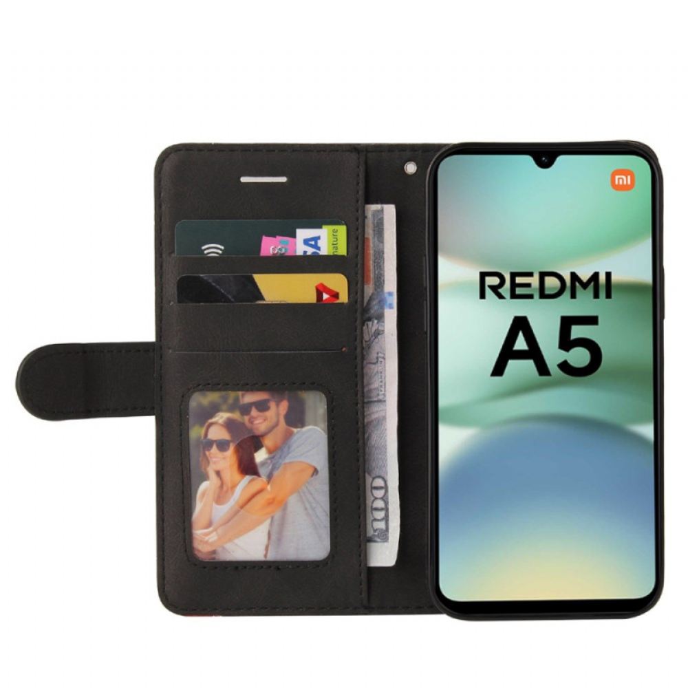 Peněženková Pouzdra Poco C71 Kryty Na Mobil Dvoubarevné Vlnění