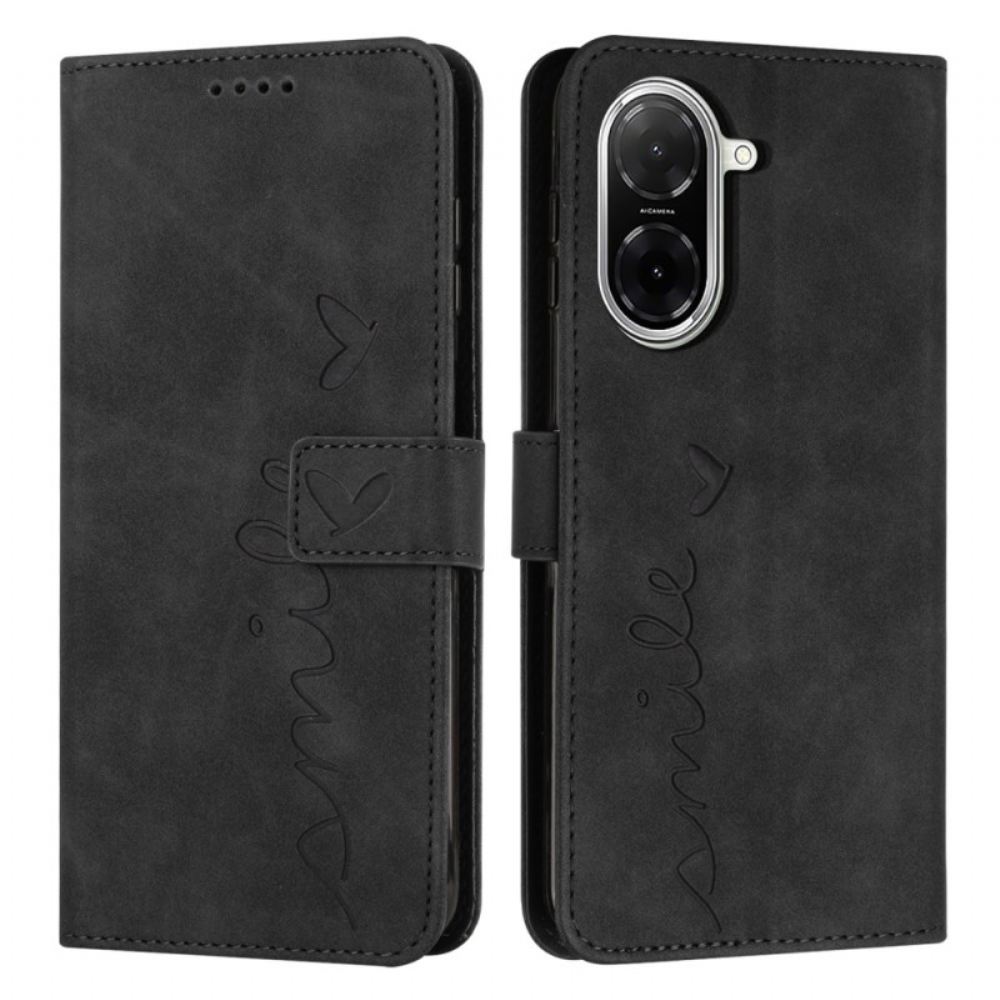 Peněženková Pouzdra Poco C71 Kryty Na Mobil Úsměv