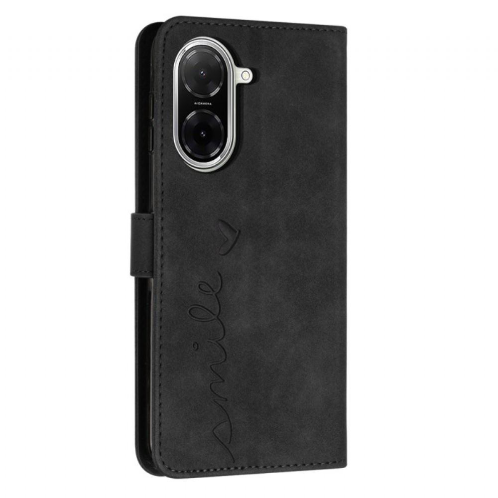 Peněženková Pouzdra Poco C71 Kryty Na Mobil Úsměv