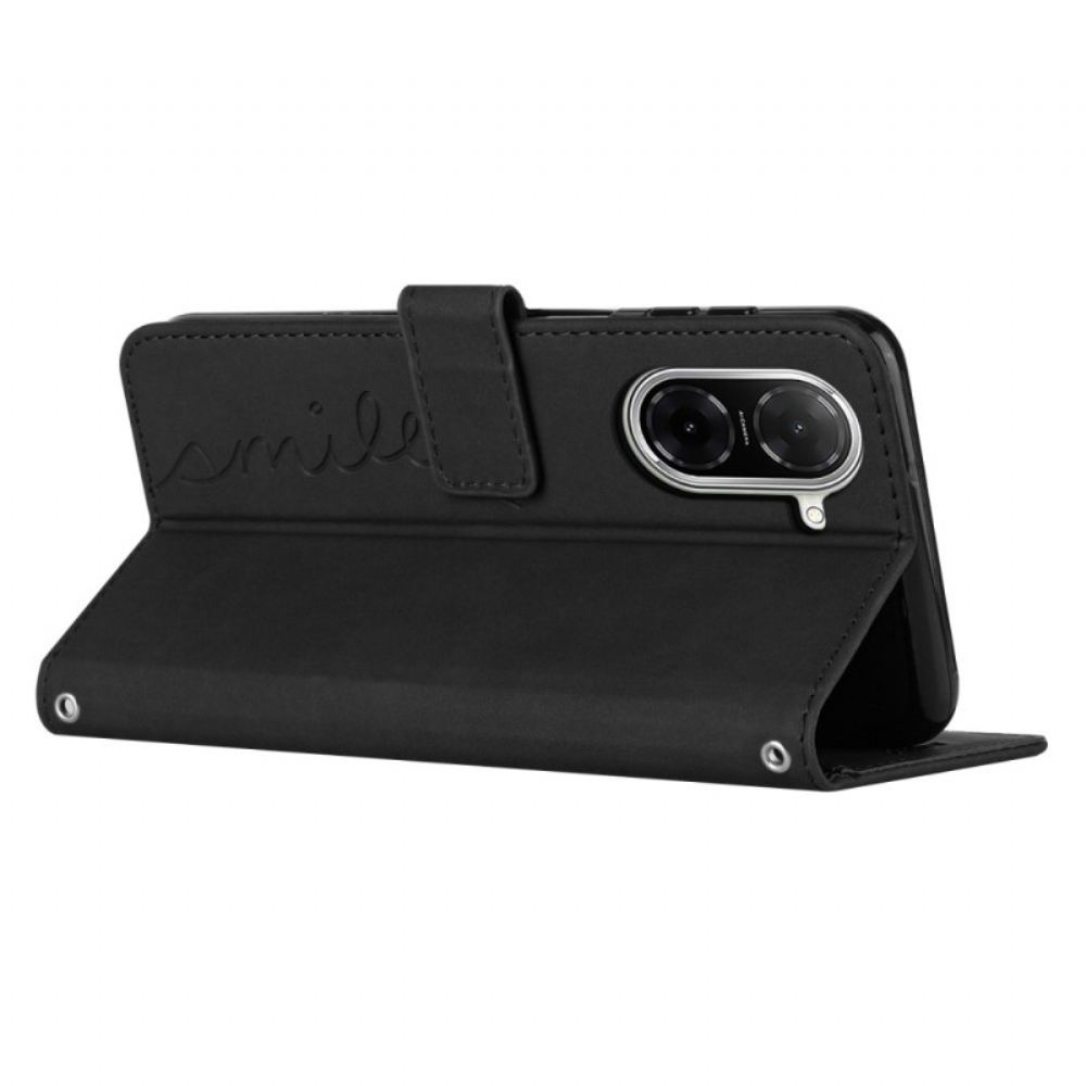 Peněženková Pouzdra Poco C71 Kryty Na Mobil Úsměv