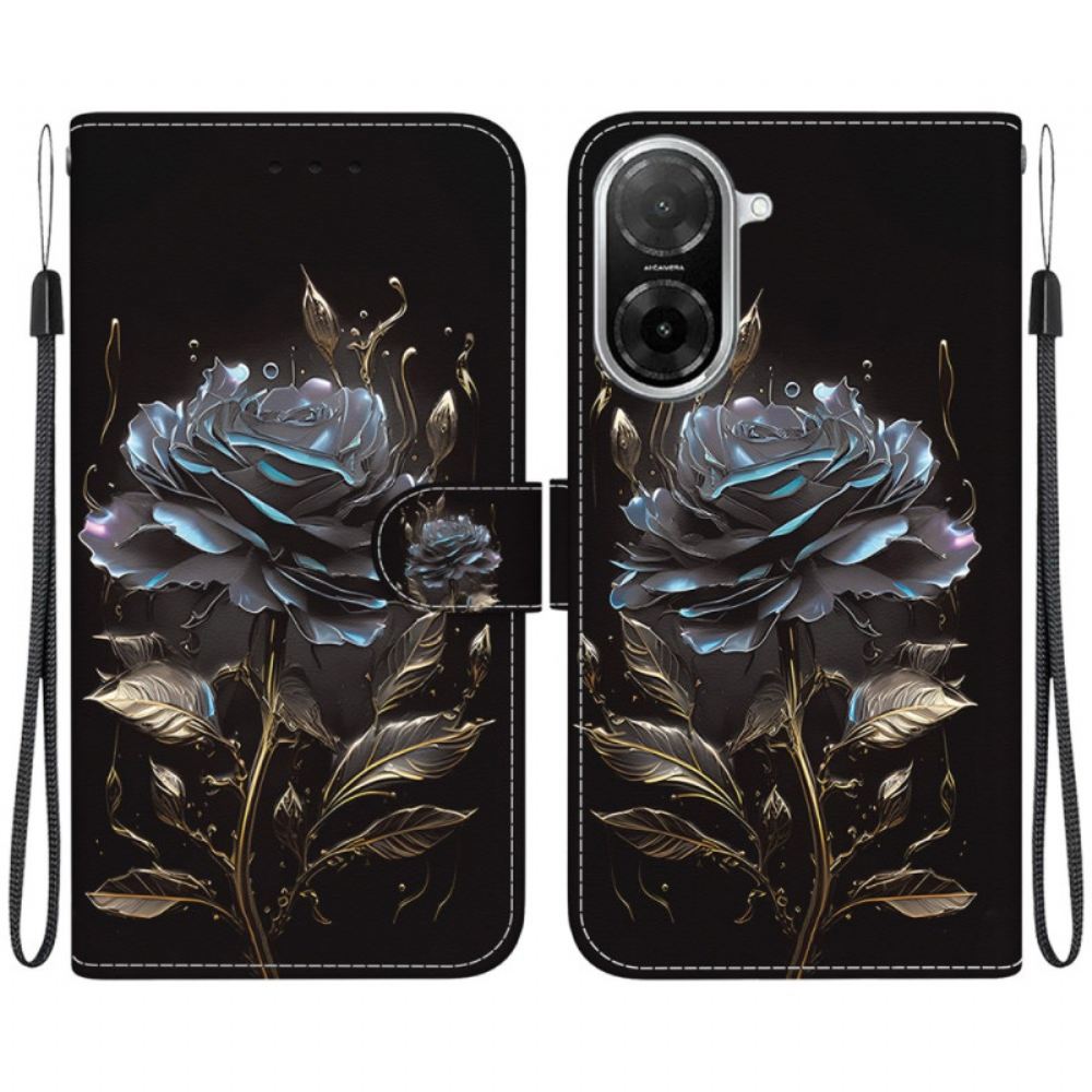 Peněženková Pouzdra Poco C71 Kryty Na Mobil Černá Růže