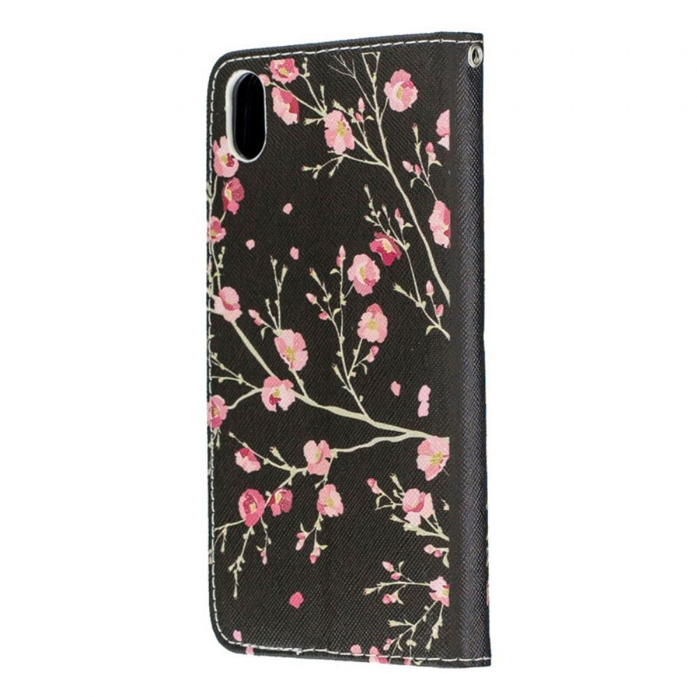Flipové Pouzdro Na Xiaomi Redmi 7A Na Lana Květinový Objev S Popruhem