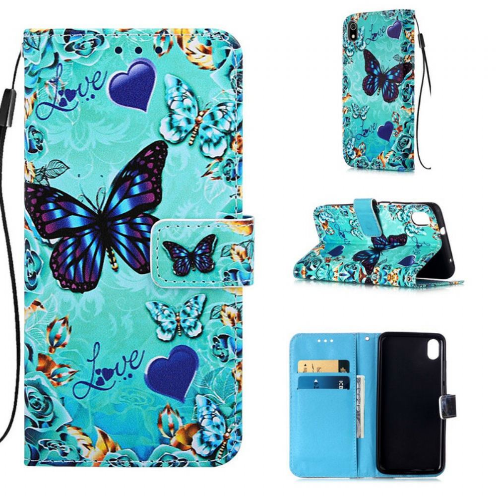 Flipové Pouzdro Na Xiaomi Redmi 7A Na Lana Love Butterflies Strappy