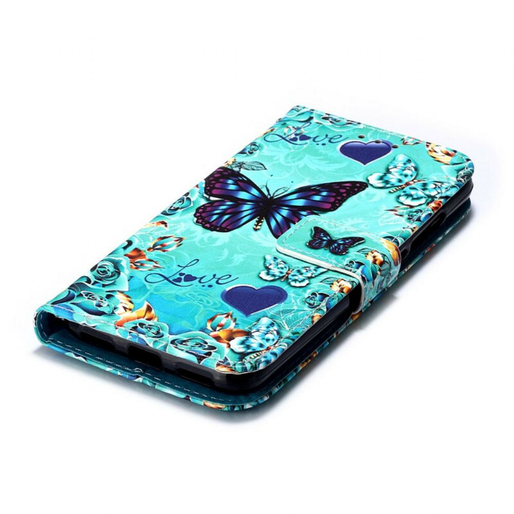 Flipové Pouzdro Na Xiaomi Redmi 7A Na Lana Love Butterflies Strappy