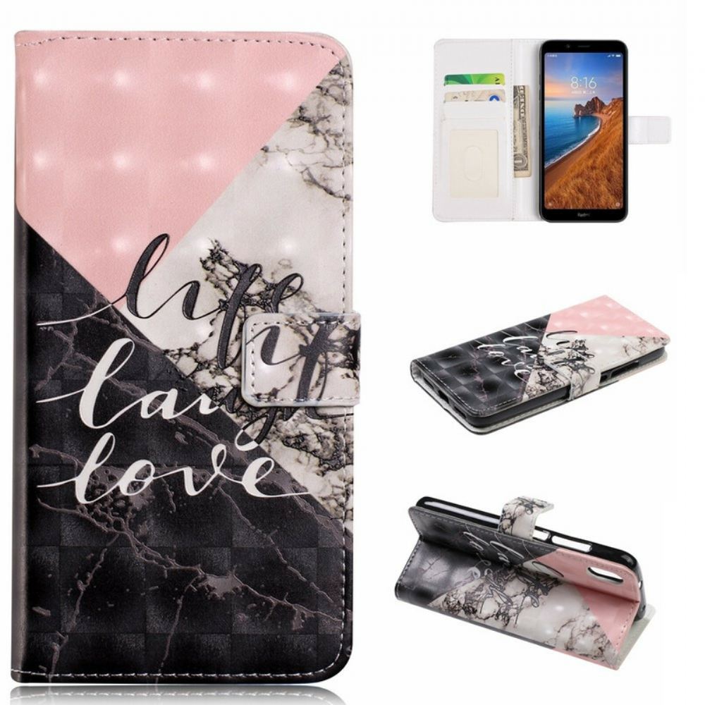 Flipové Pouzdro Na Xiaomi Redmi 7A Život Směj Se Lásko