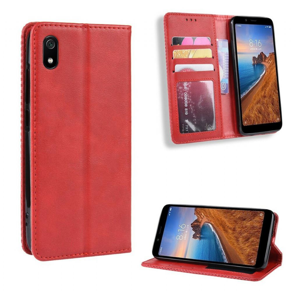 Kryty Na Mobil Na Xiaomi Redmi 7A Flipové Pouzdro Stylizovaný Vintage Kožený Efekt