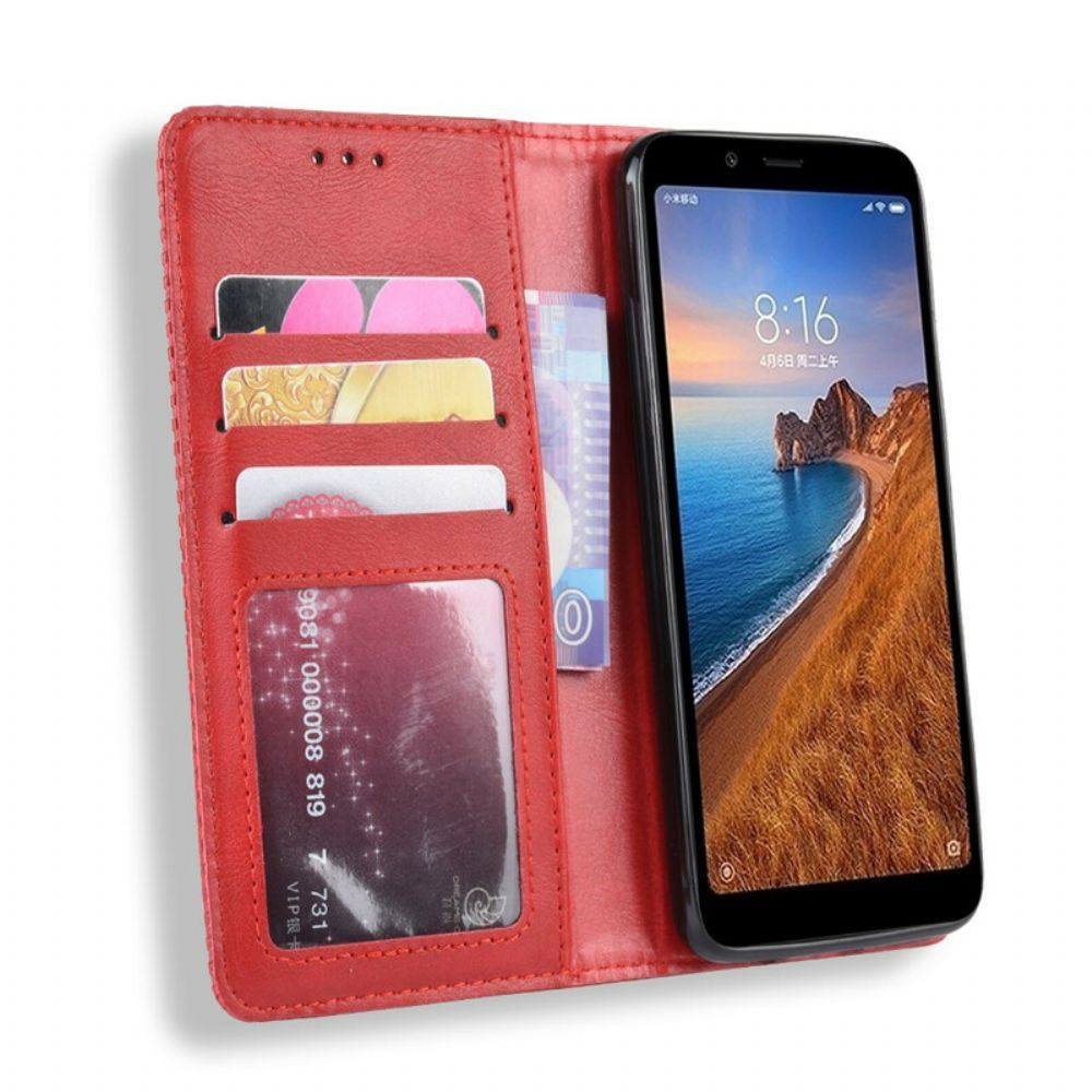 Kryty Na Mobil Na Xiaomi Redmi 7A Flipové Pouzdro Stylizovaný Vintage Kožený Efekt