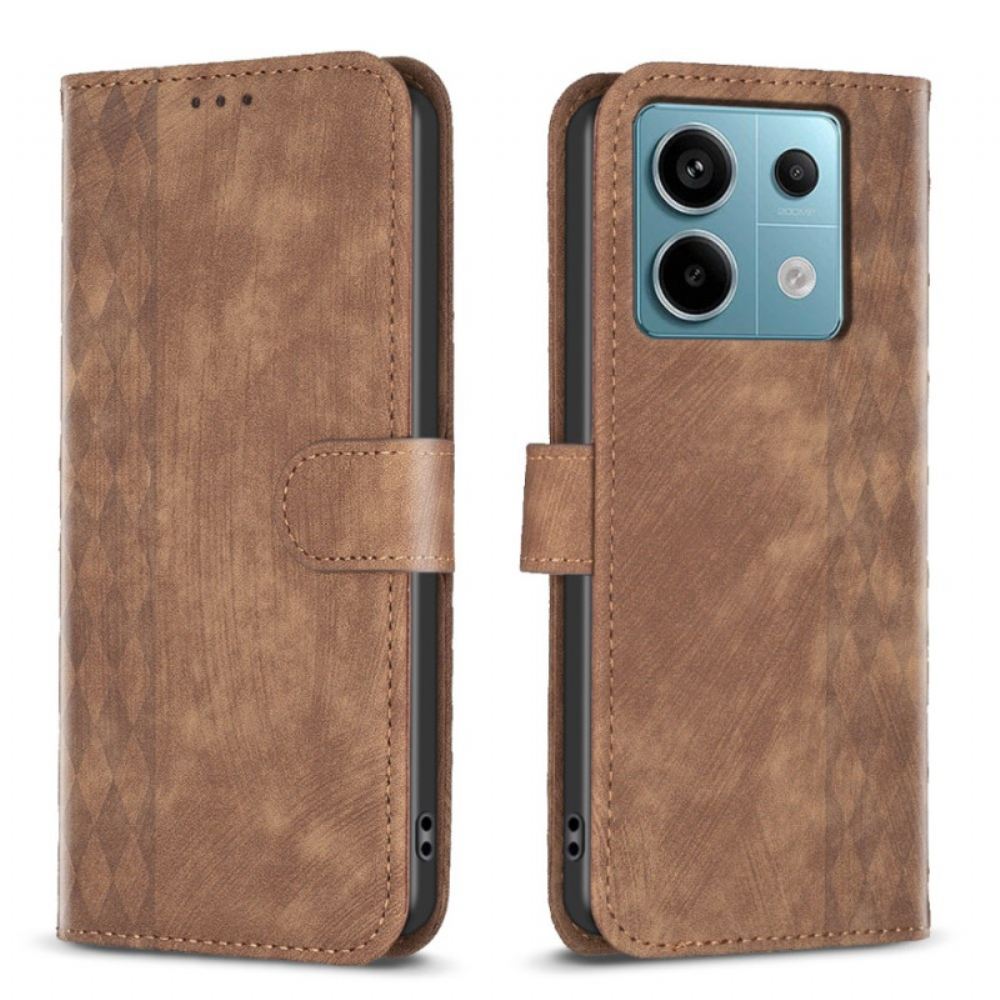 Kožené Pouzdro Folio Xiaomi Redmi Note 13 Pro 5g Binfen Color Diamantový Vlys