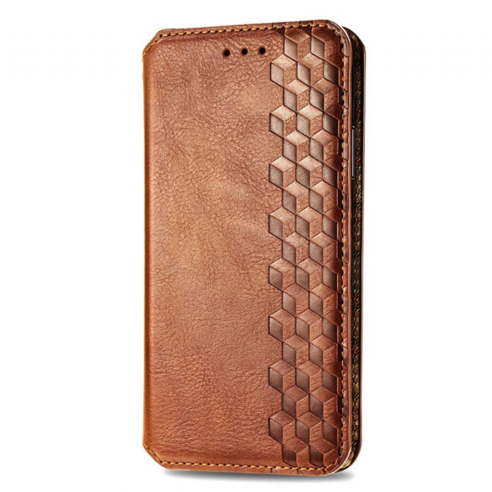 Kožené Pouzdro Folio Xiaomi Redmi Note 13 Pro 5g Vintage 3d Diamanty