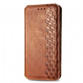 Kožené Pouzdro Folio Xiaomi Redmi Note 13 Pro 5g Vintage 3d Diamanty