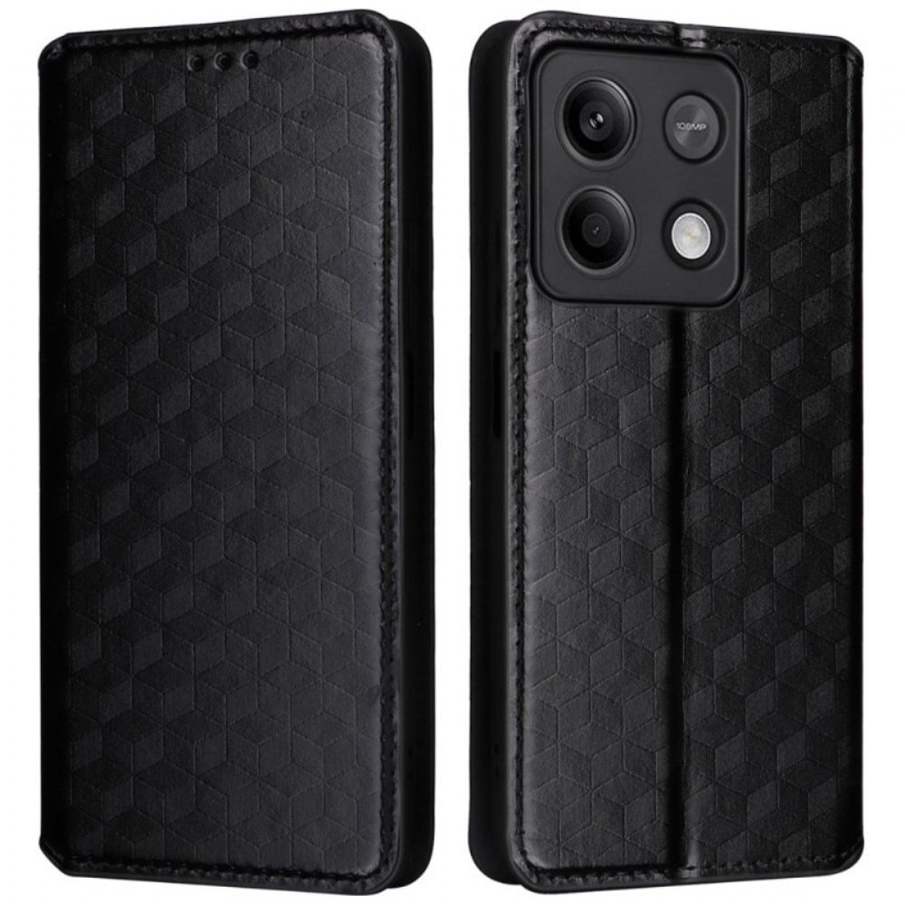 Kožené Pouzdro Xiaomi Redmi Note 13 Pro 5g Kryty Na Mobil 3d Kostky