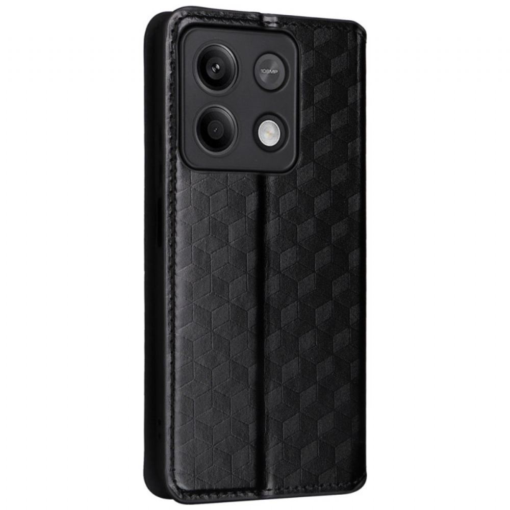 Kožené Pouzdro Xiaomi Redmi Note 13 Pro 5g Kryty Na Mobil 3d Kostky