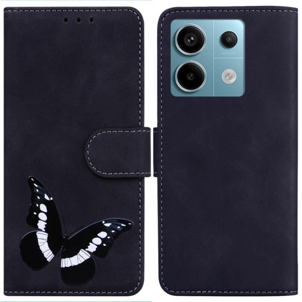 Kožený Kryt Na Xiaomi Redmi Note 13 Pro 5g Barva Binfen Vzor Motýla