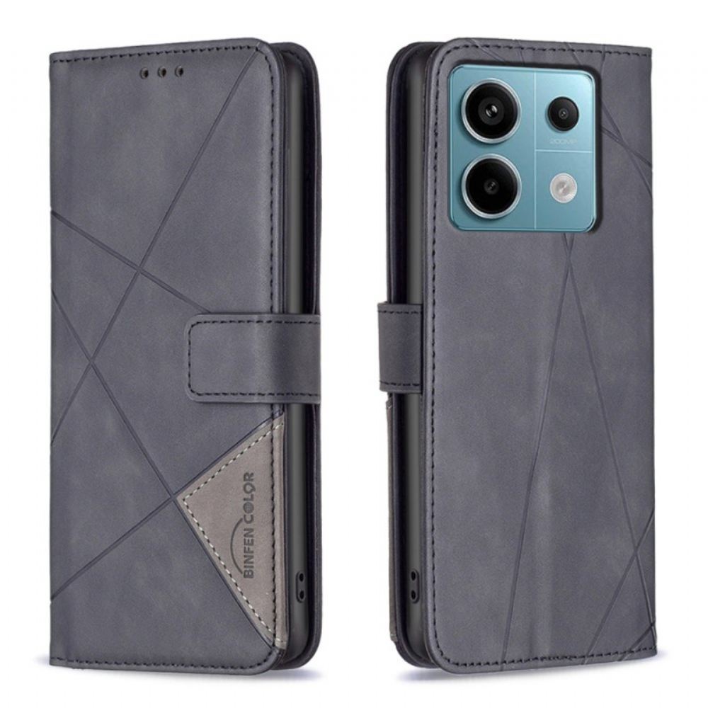 Kožený Kryt Na Xiaomi Redmi Note 13 Pro 5g Geometrický Design Binfen Color