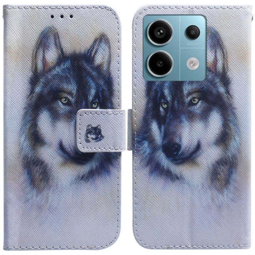 Kožený Kryt Xiaomi Redmi Note 13 Pro 5g Akvarelový Pes